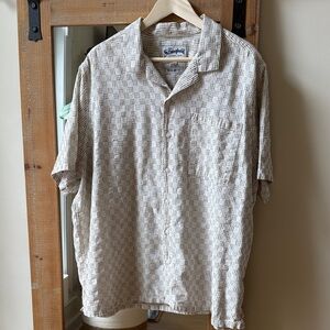 The Stronghold Linen Blend Camp Shirt Size 3XL